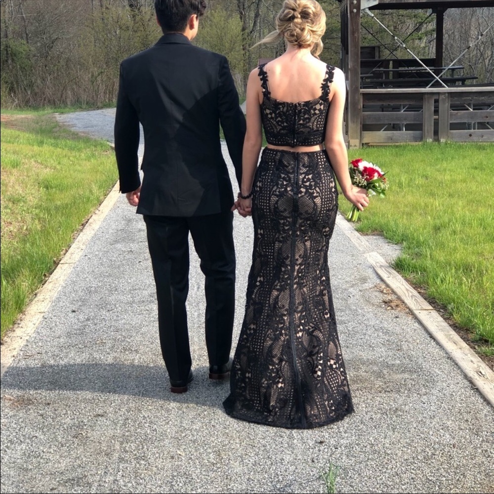 2 piece prom dress
